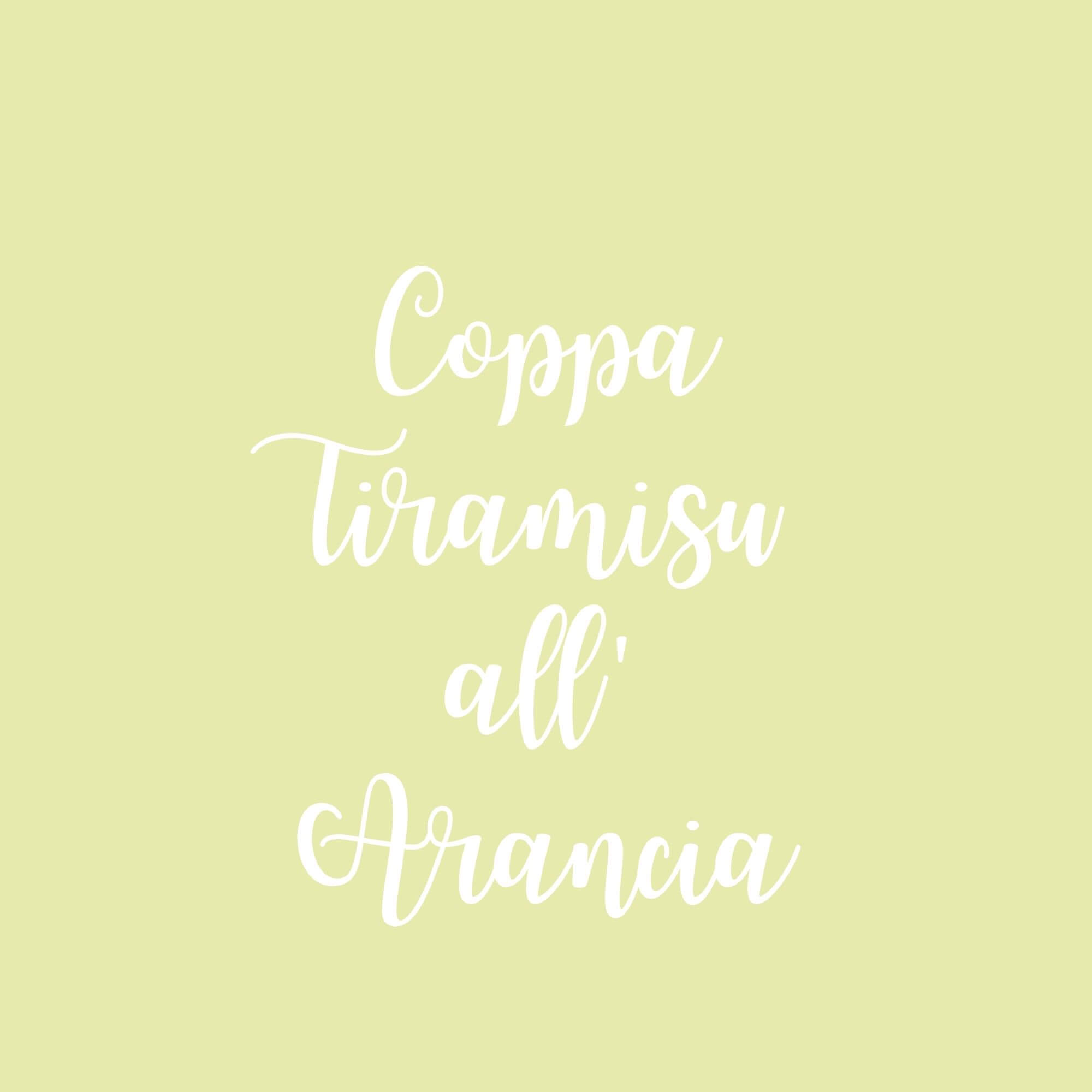 Coppa Tiramisu all'arancia